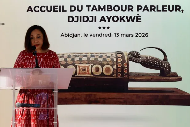 الطبل التاريخي يعود إلى ساحل العاج (رويترز)