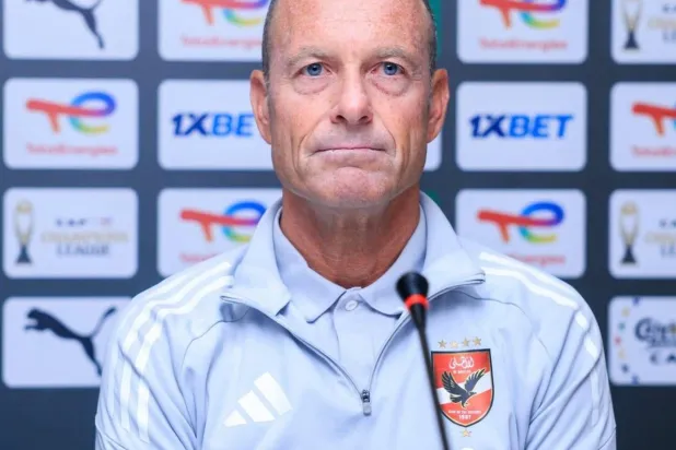 ييس توروب مدرب الأهلي المصري في المؤتمر الصحافي بتونس (النادي الأهلي)