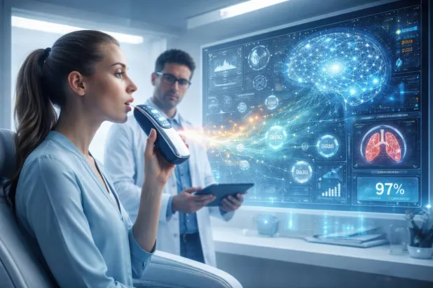 عيادة المستقبل اختبار التنفس يكشف المرض