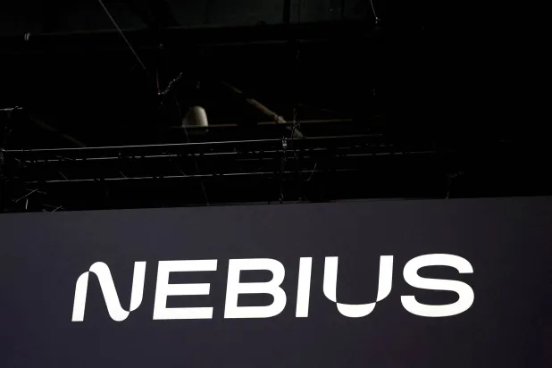 FILE PHOTO: The logo of Nebius during the Viva Technology conference dedicated to innovation and startups at Porte de Versailles exhibition center in Paris, France, June 12, 2025. REUTERS/Benoit Tessier/File Photo