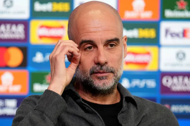 الإسباني بيب غوارديولا المدير الفني لمانشستر سيتي الإنجليزي (د.ب.أ) 