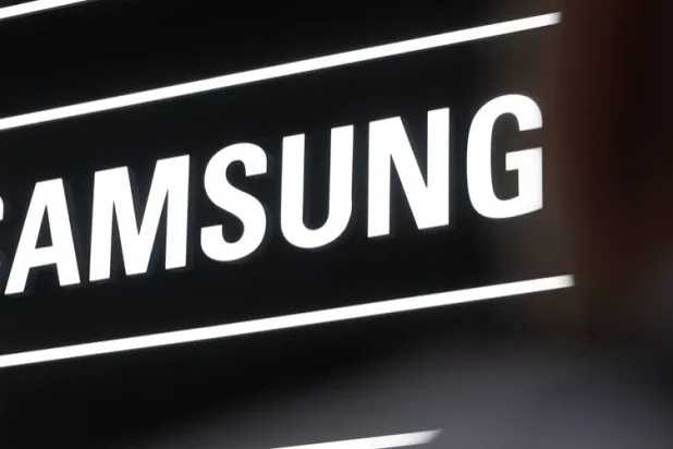 10 September 2025, Bavaria, Munich: The Samsung logo can be seen at the Samsung stand during the International Motor Show (IAA Mobility). (dpa)