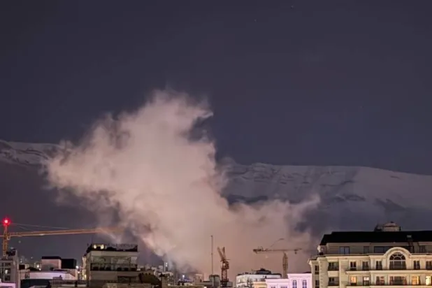 ضربات جوية على منطقة فرمانية شمال طهران فجر الثلاثاء (شبكات التواصل)