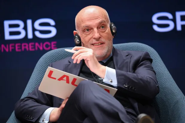 خافيير تيباس رئيس رابطة الدوري الإسباني لكرة القدم (د.ب.أ)