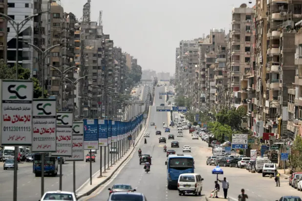 Cars are seen on a road at Nasr City, a suburb of Cairo, Egypt May 3, 2021. REUTERS/Mohamed Abd El Ghany 