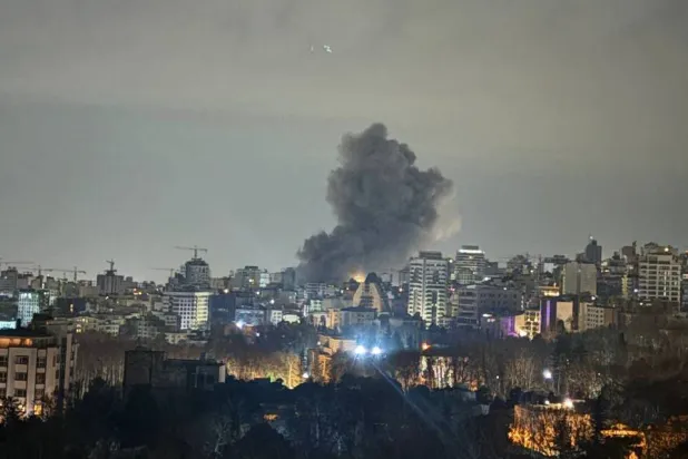 غارة على منطقة زعفرانية شمال طهران فجر الأربعاء (شبكات التواصل)