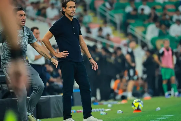 الإيطالي سيموني إنزاغي مدرب فريق الهلال (تصوير: محمد المانع) 