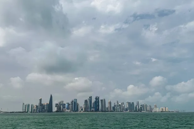 A photograph shows Doha's skyline on March 10, 2026. (Photo by AFP) 