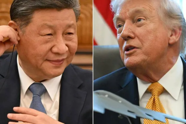 US President Donald Trump and China's President Xi Jinping are expected to meet to discuss formalizing a truce on tariffs they shook hands on at a meeting in South Korea in October. ADEK BERRY, ANNABELLE GORDON / AFP
