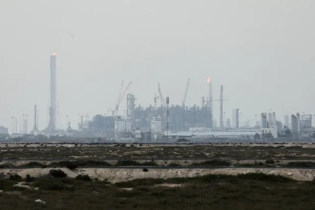 FILE PHOTO: QatarEnergy's liquefied natural gas (LNG) production facilities, amid the US-Israeli conflict with Iran, in Ras Laffan Industrial City, Qatar March 2, 2026. REUTERS/Stringer/File Photo