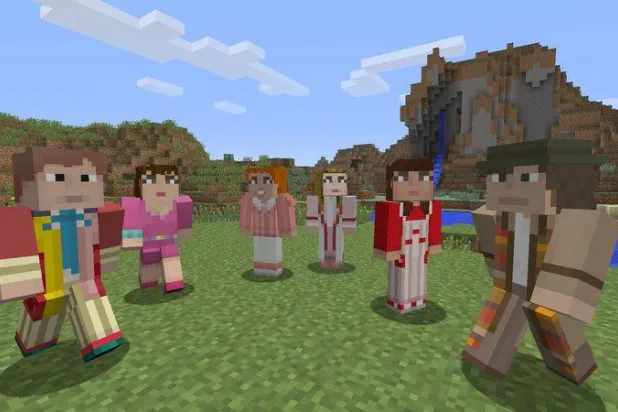 An in-game screenshot of Minecraft is seen in this undated publicity image. (Reuters) 