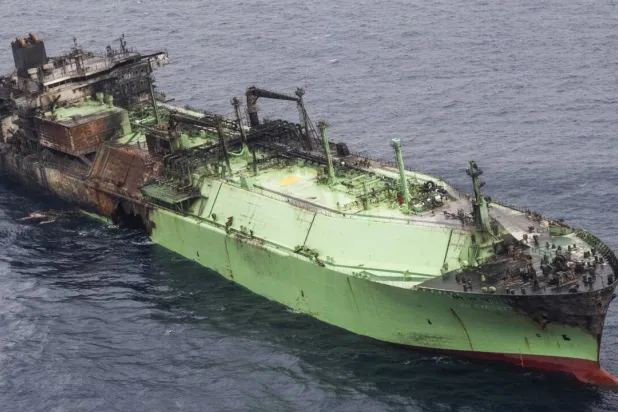 A series of explosions rocked the Arctic Metagaz on March 3. Miguela XUEREB / Newsbook Malta/AFP
