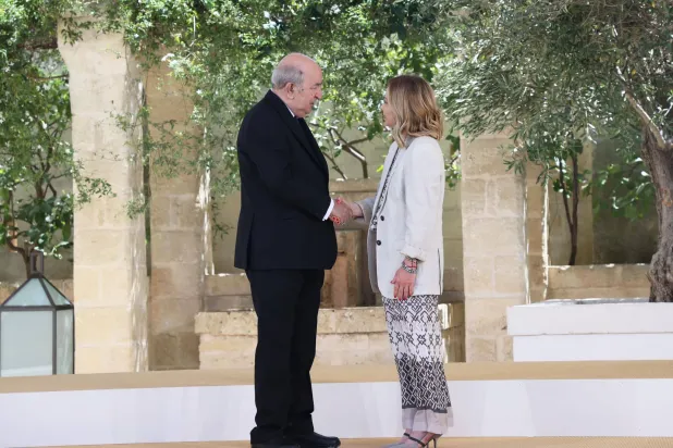 الرئيس الجزائري مع رئيسة وزراء إيطاليا في روما خلال مايو 2023 (الرئاسة الجزائرية)