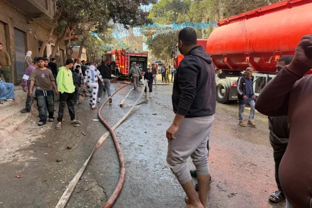 السلطات تحركت لإطفاء الحريق في حي منشأة ناصر بالقاهرة (محافظة القاهرة) 