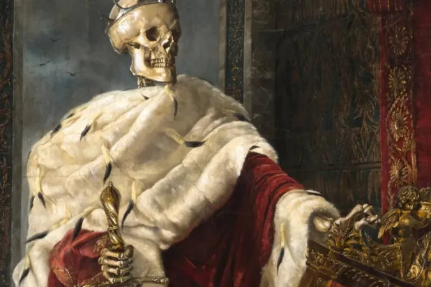 Mors Imperator (Death is the Ruler) is seen as a powerful allegory of death and power, and was misinterpreted in the late 19th century (the Alte Nationalgalerie museum)