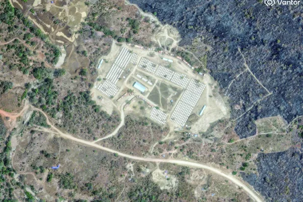 صورة التقطتها الأقمار الاصطناعية في يناير الماضي تُظهِر معسكراً في إثيوبيا في إطار اتهامات بتدريب عناصر لـ«الدعم السريع» (رويترز)