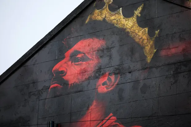 A mural of Mohamed Salah of Liverpool near Anfield stadium ahead of the English Premier League match between Liverpool FC and Brighton & Hove Albion, in Liverpool, Britain, 13 December 2025 (re-issued 24 March 2026). EPA/ADAM VAUGHAN