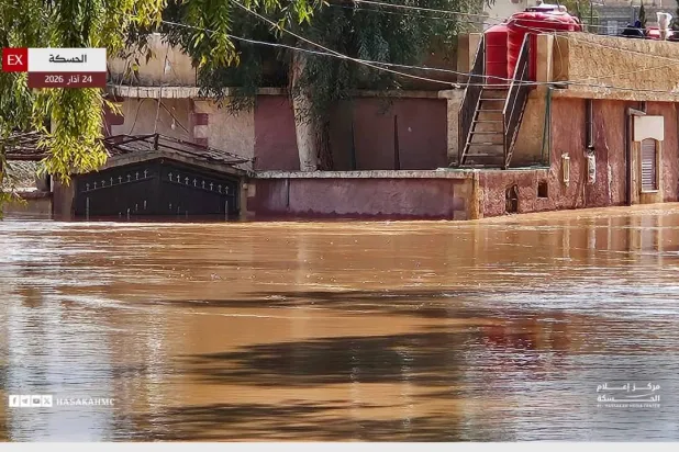 الفيضان الناتج عن السيول ارتفع إلى مستوى عالٍ بالبيوت المجاورة