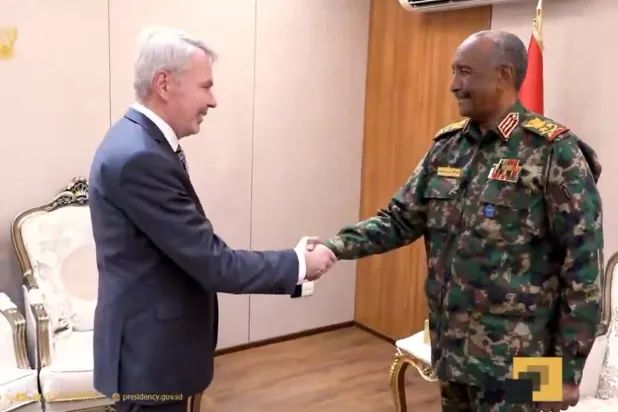 البرهان مستقبلاً المبعوث الشخصي للأمين العام للأمم المتحدة إلى السودان، بيكا هافيستو (مجلس السيادة السوداني)