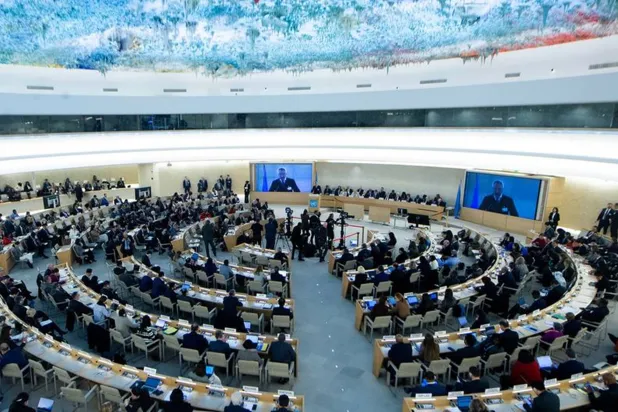 جانب من الجلسة الطارئة لمجلس حقوق الإنسان في جنيف الأربعاء (الأمم المتحدة)