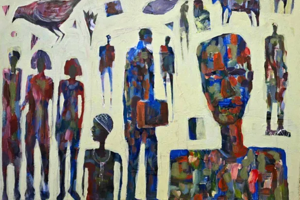 الفن يتحوَّل ملاذاً واللوحات تعكس علاقة الفنان بوطنه المفقود (الشرق الأوسط)