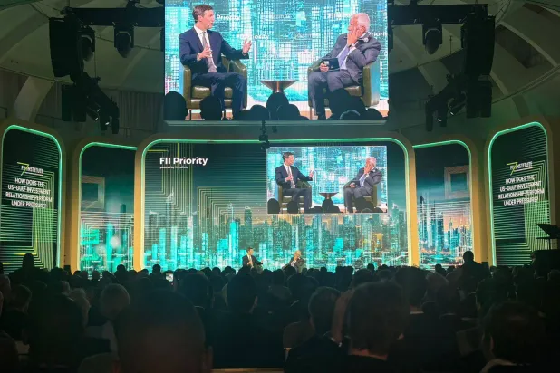 جاريد كوشنر يتحدّث خلال جلسة في قمة مبادرة مستقبل الاستثمار بميامي يوم 26 مارس («الشرق الأوسط»)