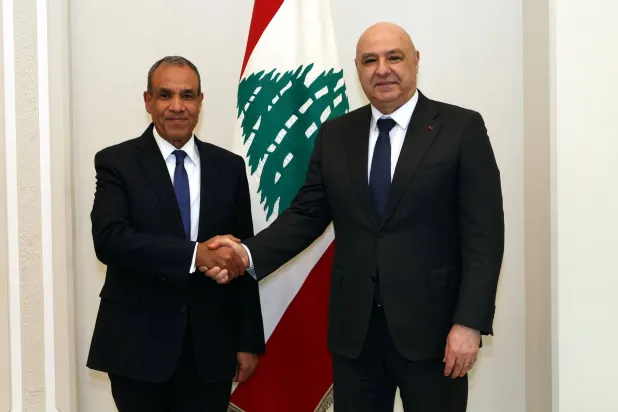 الرئيس اللبناني جوزيف عون مستقبلاً الوزير المصري بدر عبد العاطي (الرئاسة اللبنانية)