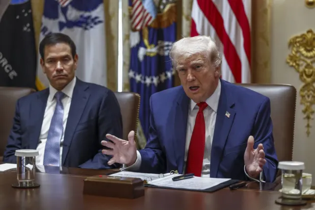 ABD Dışişleri Bakanı Marco Rubio, dün Beyaz Saray'da Başkan Donald Trump ile bir araya geldi (EPA)