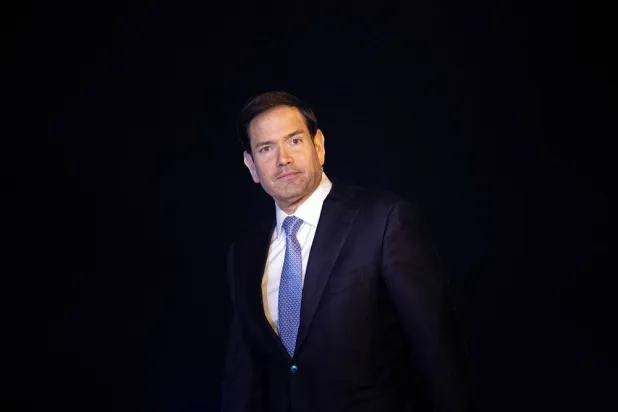  US Secretary of State Marco Rubio arrives at Paris-Le Bourget Airport, in Le Bourget, France, early Friday, March 27, 2026, to take part in the G7 foreign ministers' meeting. (AP) 