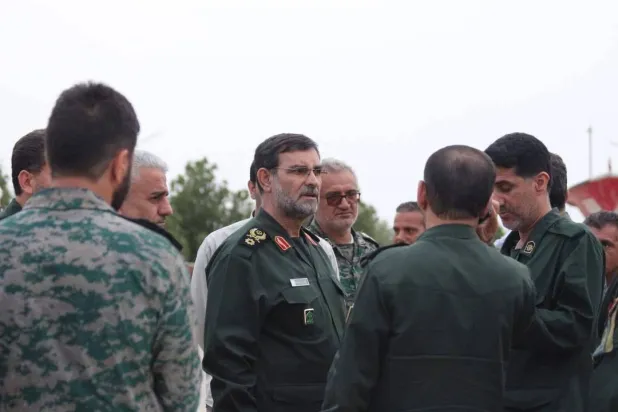Tangsiri on the sidelines of a field tour along the shores of Bandar Abbas in 2019 (Islamic Revolutionary Guard Corps website) 