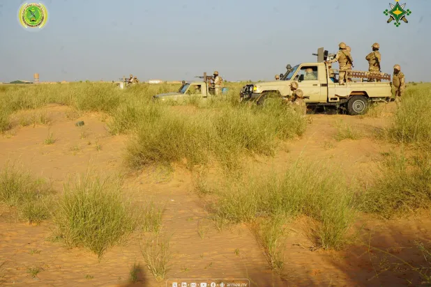 جانب من مناورات للجيش الموريتاني على الحدود في أكتوبر الماضي (الجيش الموريتاني)