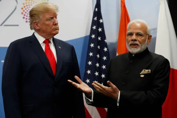 ABD Başkanı Donald Trump ile Hindistan Başbakanı Narendra Modi arasında daha önce gerçekleşen bir görüşme (Reuters)