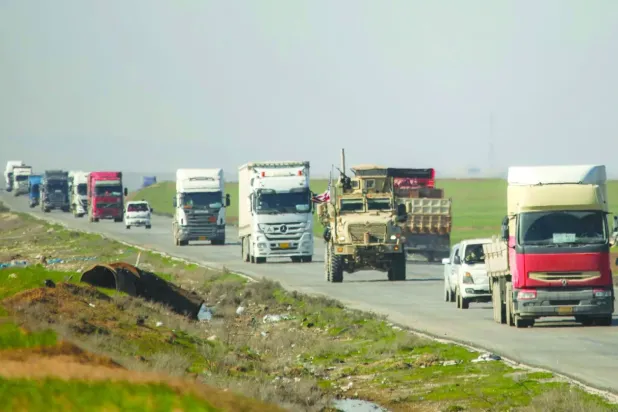 ABD'nin Suriye'deki Kasrak askeri üssünden çekilmesi, 23 Şubat (AFP)