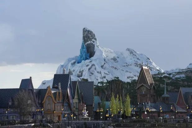  The new theme World of Frozen is pictured during its inauguration at Disneyland Paris in Marne-la-Vallee, east of Paris, Saturday, March 28. 2026. (AP) 