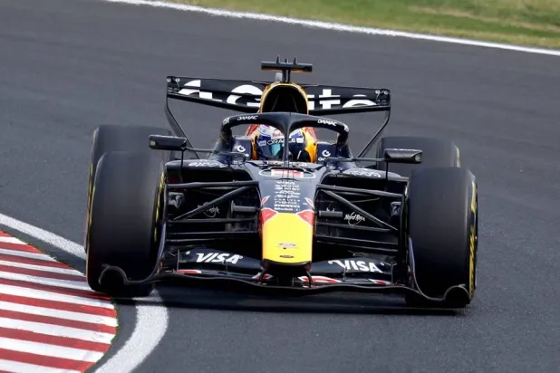 Red Bull Racing driver Max Verstappen of Netherlands in action during the Formula 1 Japanese Grand Prix at the Suzuka International Racing Course racetrack in Suzuka, Japan, 29 March 2026. (EPA)