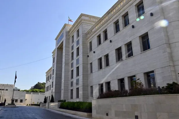 A view of the Iranian Embassy complex in Beirut, Lebanon, 14 October 2023. (EPA)