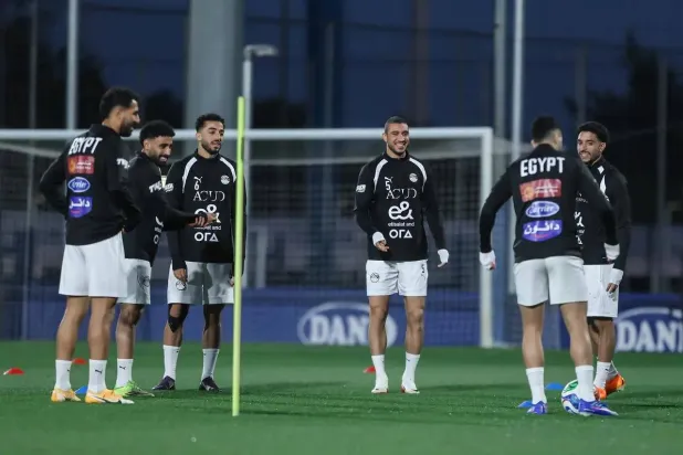 جانب من تدريبات المنتخب المصري في إسبانيول قبل مواجهة إسبانيا (الاتحاد المصري)