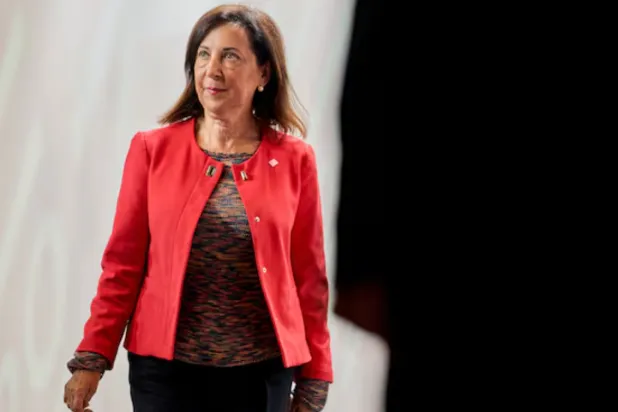 Spain's Defense Minister Margarita Robles arrives at the informal EU Defense Ministers' meeting in Copenhagen, Denmark, August 29, 2025. Ritzau Scanpix/Thomas Traasdahl via REUTERS
