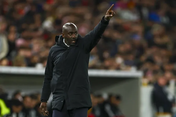Head coach Otto Addo of Ghana reacts during the friendly soccer match between Germany and Ghana in Stuttgart, Germany, 30 March 2026.  EPA/ANNA SZILAGYI