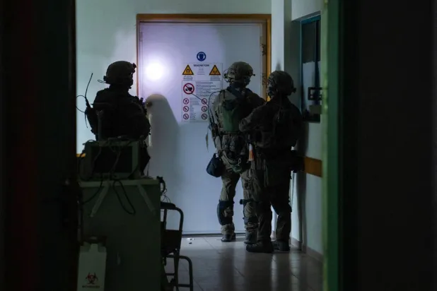 Israeli forces raid the Al-Shifa Hospital in Gaza in November 2023. (AFP)