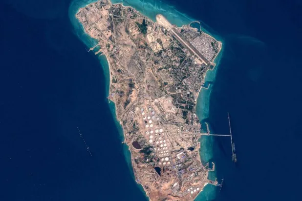 Some 90 percent of Iran's crude exports pass through Kharg Island, making it a potentially crucial pressure point for Tehran. EUROPEAN SPACE AGENCY/AFP
