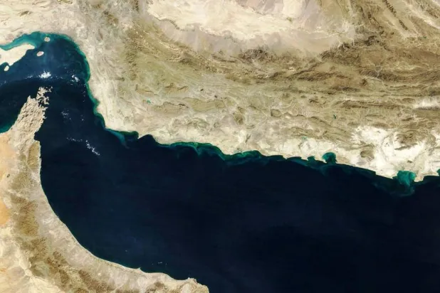 Around a fifth of global crude oil and liquefied natural gas passes through the Strait of Hormuz in peacetime. NASA Earth Observatory/AFP/File
