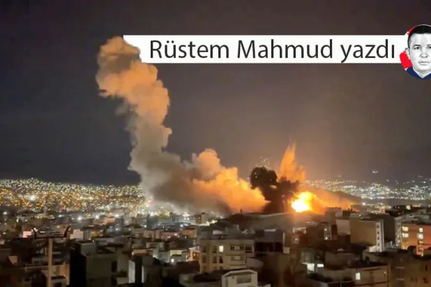 İran'ın Kürdistan eyaletine bağlı Senendec'deki bir patlama, 5 Mart 2026 (Reuters)