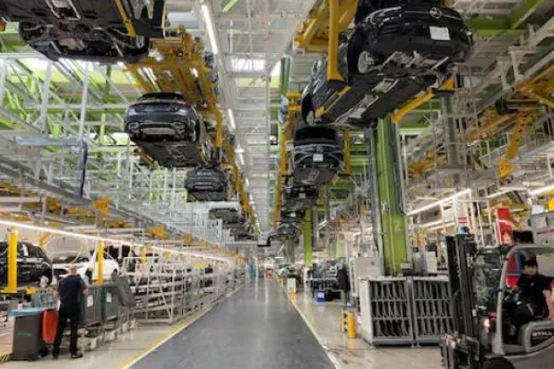 Production lines at German car manufacturer Mercedes-Benz at its factory in Rastatt (Reuters)