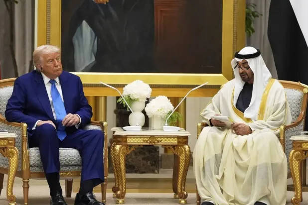 File photo: Emirati President Sheikh Mohamed bin Zayed and US President Donald Trump meet in Abu Dhabi on Thursday (AP)
