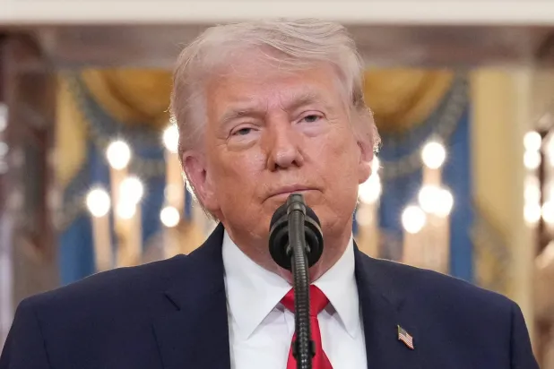US President Donald Trump delivers an address to the nation about the Iran war at the White House in Washington, DC, US, April 1, 2026. (Reuters)