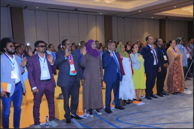 جانب من المشاركين في «منتدى التشاور» بأديس أبابا بين إقليم تيغراي والحكومة الإثيوبية (وكالة الأنباء الإثيوبية)