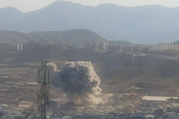 ضربات على بلدة خرمدشت الصناعية في طهران (شبكات التواصل)