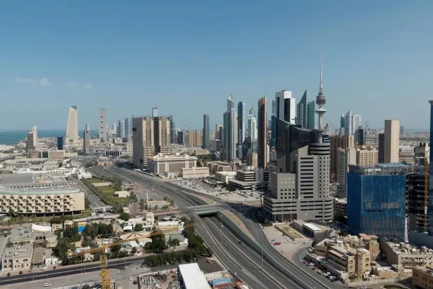 A drone view shows Kuwait City, in the aftermath of strikes by Israel and the US on Iran, in Kuwait, February 28, 2026. (Reuters)