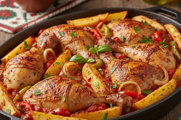 وجبة دجاج مصرية (صفحة تعليم وصفات للمبتدئين للاحتراف)